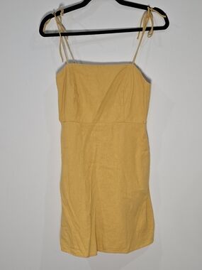 Old Navy Sz Small Yellow Tie-Shoulder Mini Dress